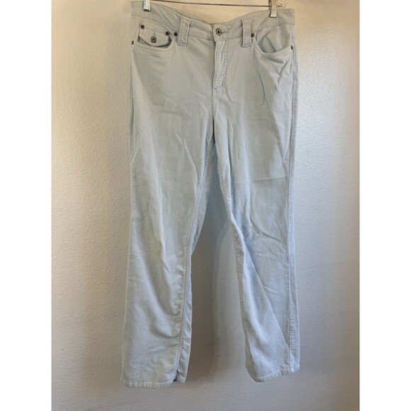 Faded Glory Stretch Light Blue Corduroy Y2K 2000s Pants Size 12 - Picture 2 of 6
